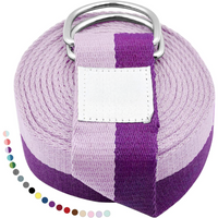 Yoga Band with Adjustable D-Ring Buckle-180.00 cm-Purple-State of Style