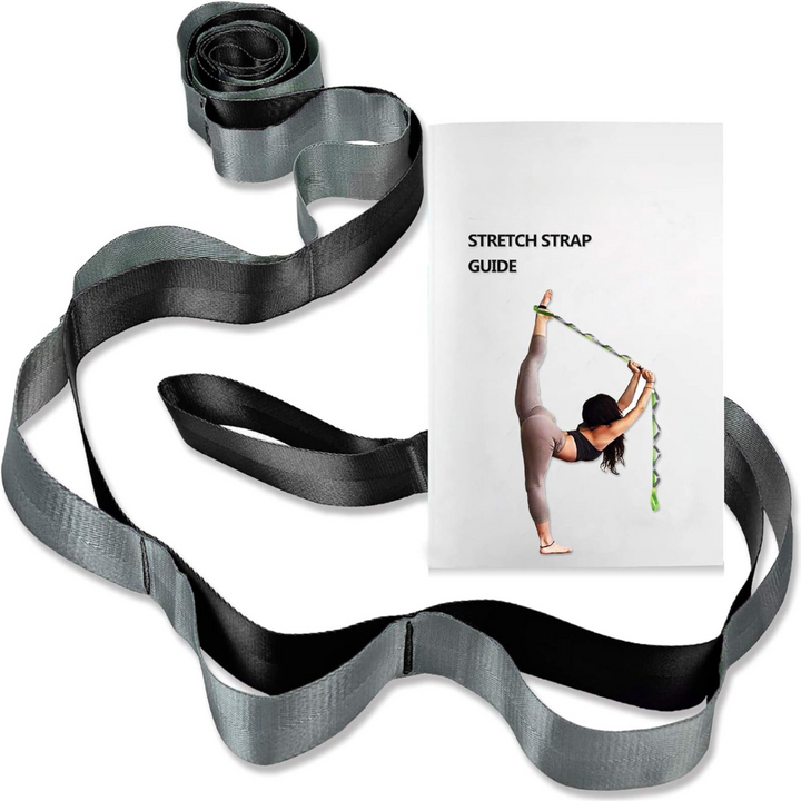 Yoga Stretch Band with 12 Loops-Black-State of Style