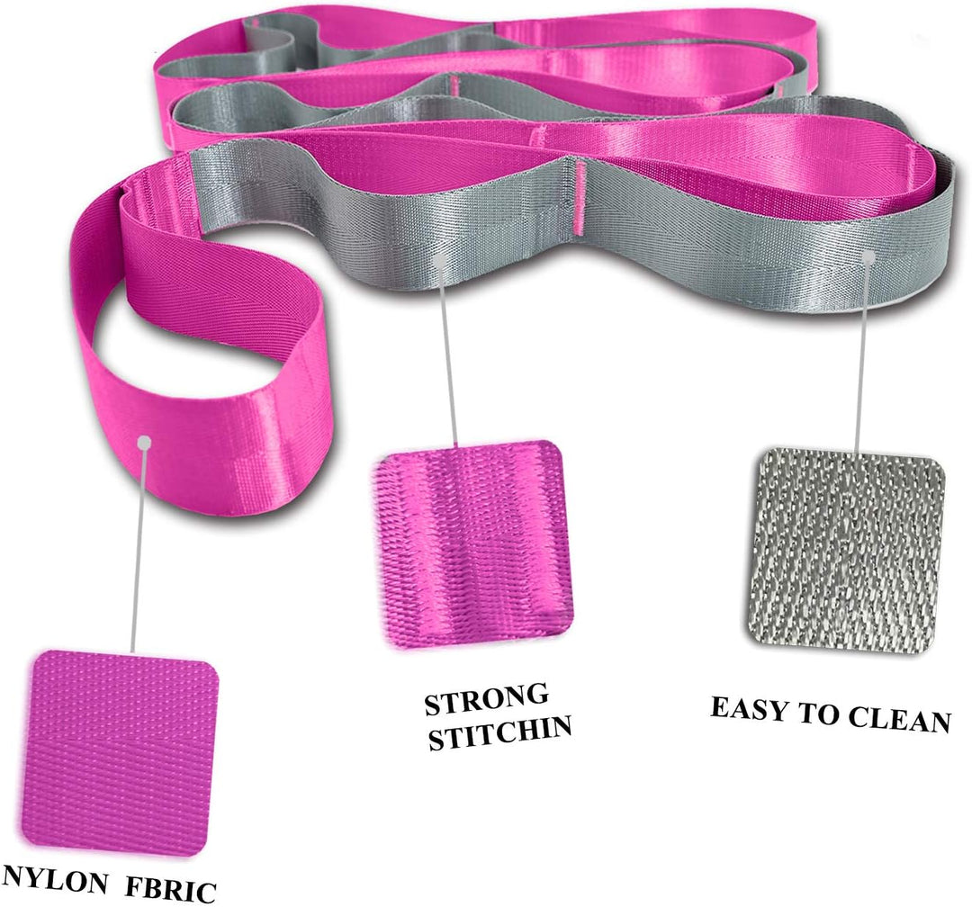 Yoga Stretch Band with 12 Loops-Black-State of Style