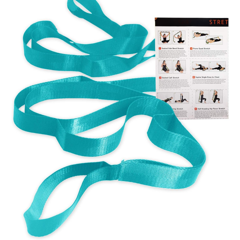 Yoga Stretch Band with 12 Loops-Black-State of Style
