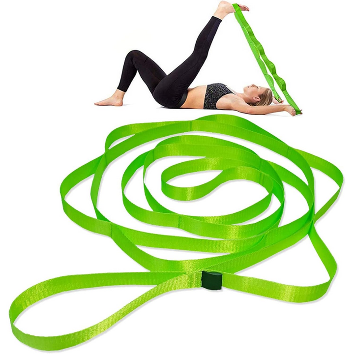 Yoga Stretch Band with 12 Loops-Green 2.5cm-State of Style