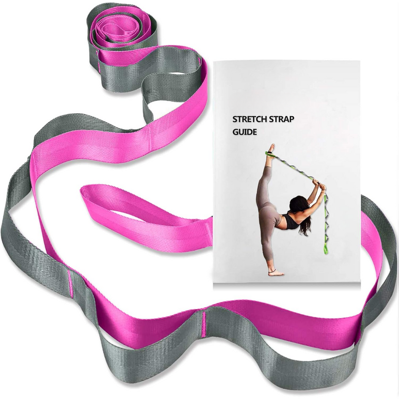 Yoga Stretch Band with 12 Loops-Pink-State of Style