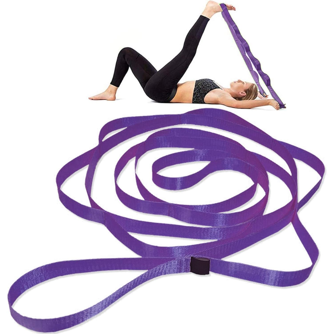 Yoga Stretch Band with 12 Loops-Purple 2.5cm-State of Style