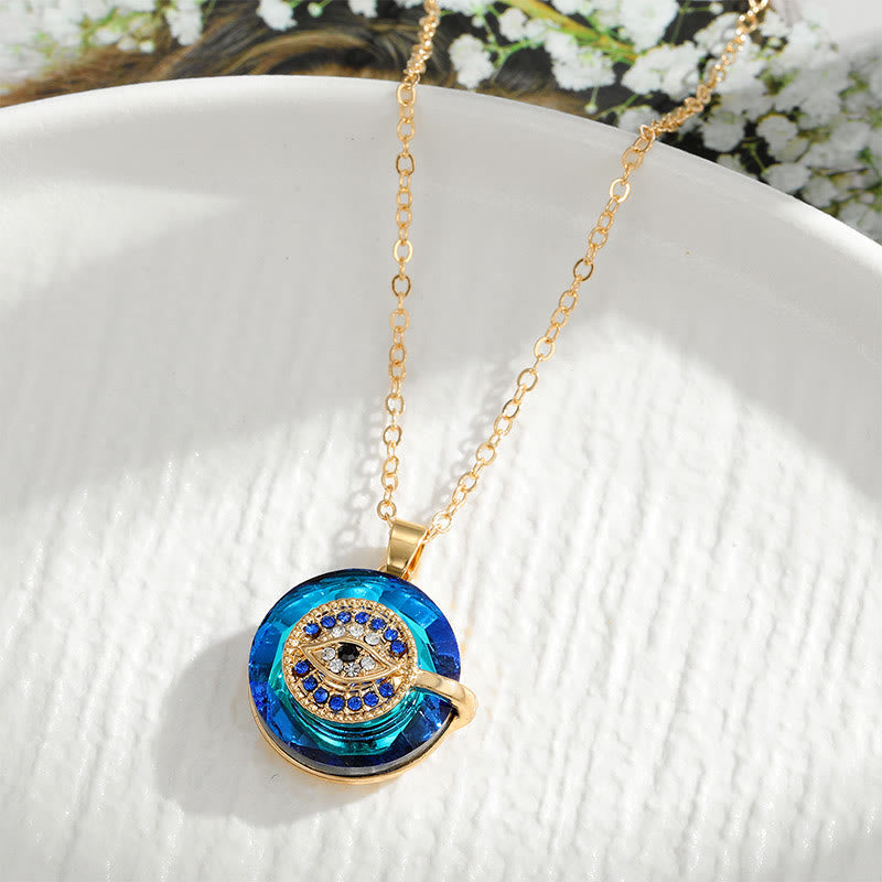 "You will always be protected" - Evil Eye Necklace-Evil Eye#Round Gold-State of Style