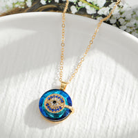 "You will always be protected" - Evil Eye Necklace-Evil Eye#Round Gold-State of Style