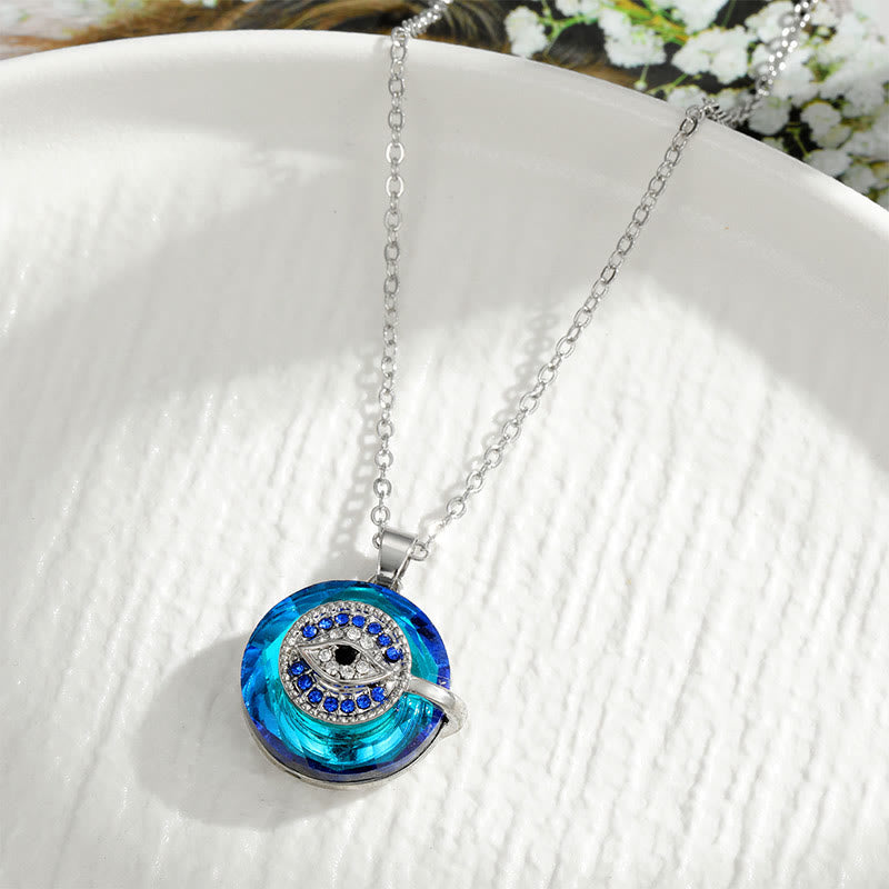 "You will always be protected" - Evil Eye Necklace-Evil Eye#Round Silver-State of Style