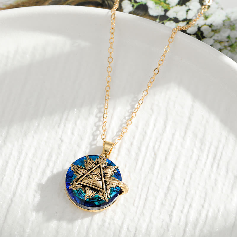 "You will always be protected" - Evil Eye Necklace-Evil Eye#Triangle Gold-State of Style