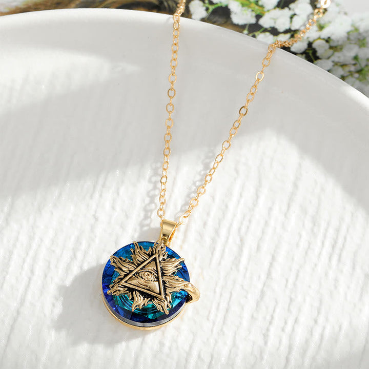 "You will always be protected" - Evil Eye Necklace-Evil Eye#Triangle Gold-State of Style