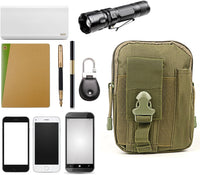 Compact Tactical Molle Pouch with Phone Holster and Utility Pockets – 1+1 FREE