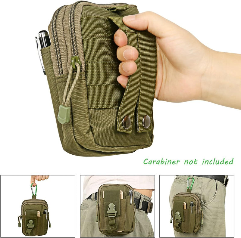 Compact Tactical Molle Pouch with Phone Holster and Utility Pockets – 1+1 FREE