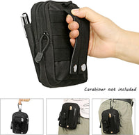 Compact Tactical Molle Pouch with Phone Holster and Utility Pockets – 1+1 FREE