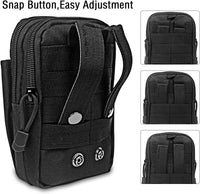 Compact Tactical Molle Pouch with Phone Holster and Utility Pockets – 1+1 FREE