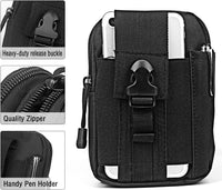 Compact Tactical Molle Pouch with Phone Holster and Utility Pockets – 1+1 FREE
