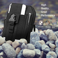 Compact Tactical Molle Pouch with Phone Holster and Utility Pockets – 1+1 FREE