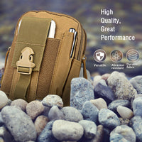 Compact Tactical Molle Pouch with Phone Holster and Utility Pockets – 1+1 FREE