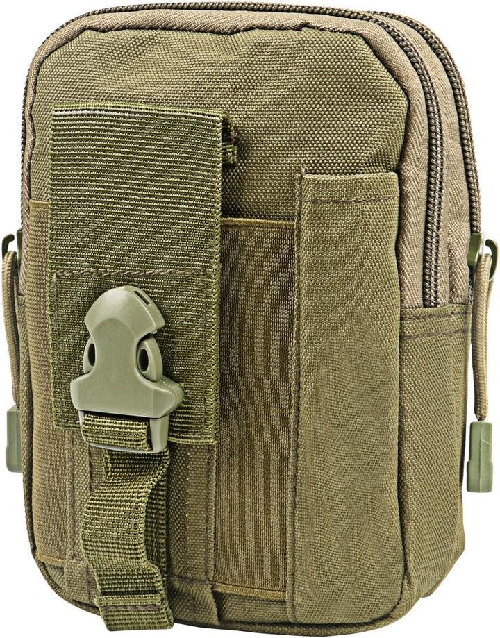 Compact Tactical Molle Pouch with Phone Holster and Utility Pockets – 1+1 FREE