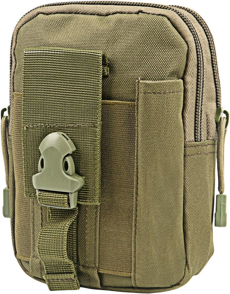 Compact Tactical Molle Pouch with Phone Holster and Utility Pockets – 1+1 FREE
