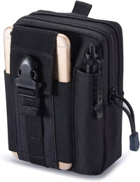 Compact Tactical Molle Pouch with Phone Holster and Utility Pockets – 1+1 FREE