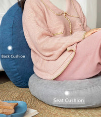 ZenCushion – Round Meditation & Yoga Cushion-Blue-Round 42cm-State of Style