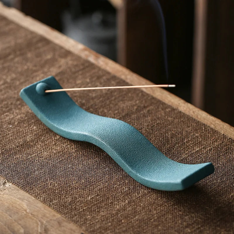 ZenWave Ceramic Incense Holder-Blue-State of Style