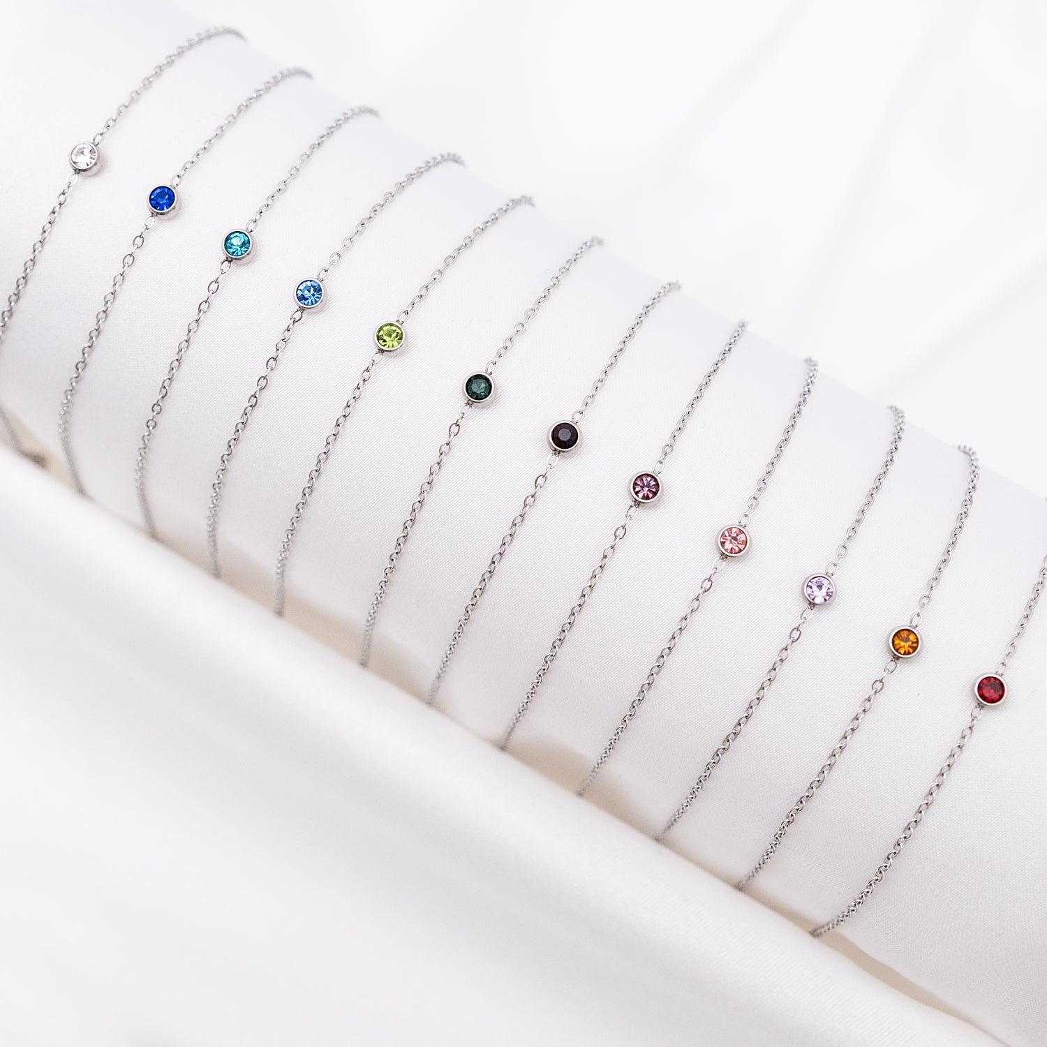 Round Gemstone Birthstone Bracelet