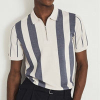 Zip Neck Polo Shirt | Comfortable Casual Wear-White-S-State of Style