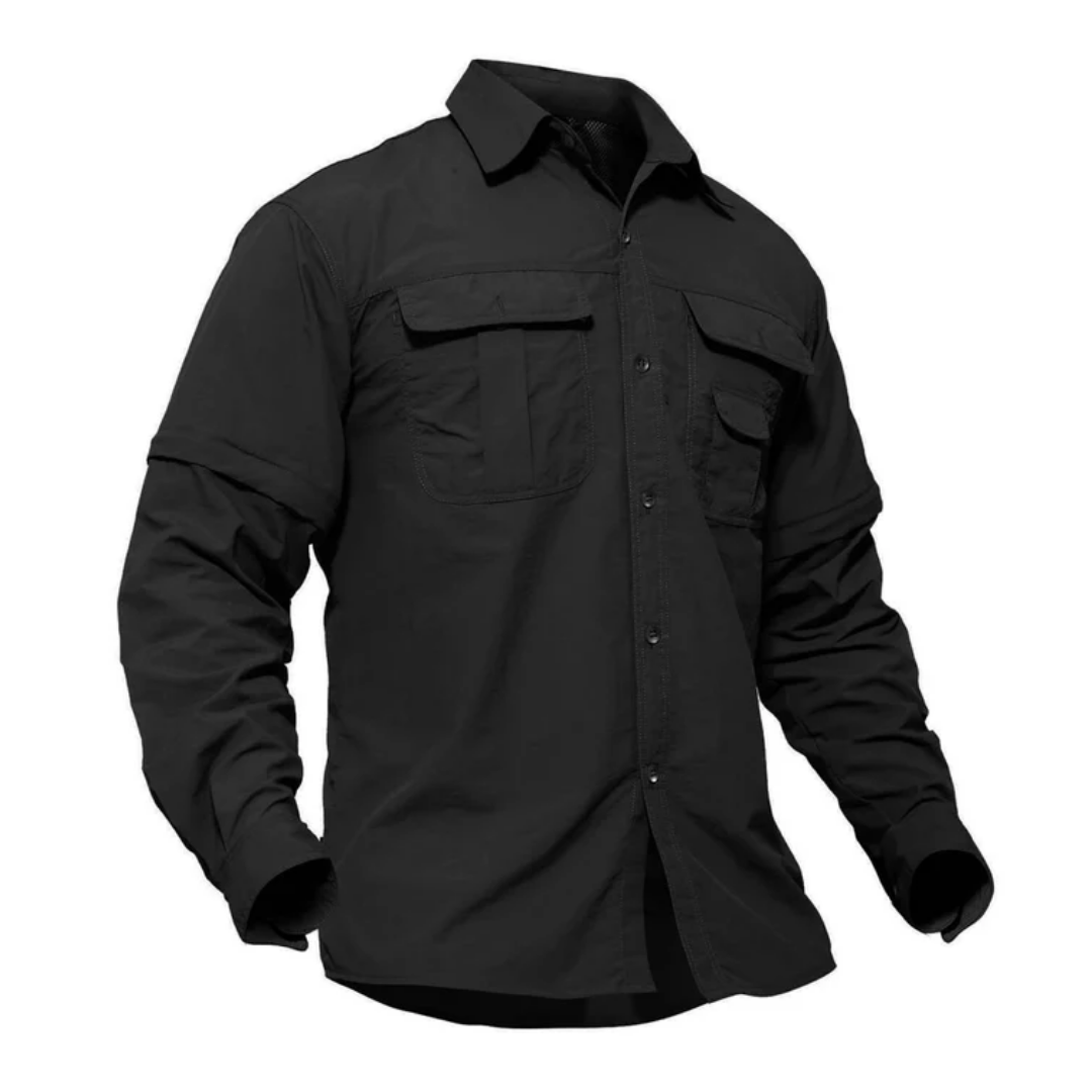 Zip-off Outdoor Shirt - Arvo-Black-S-State of Style