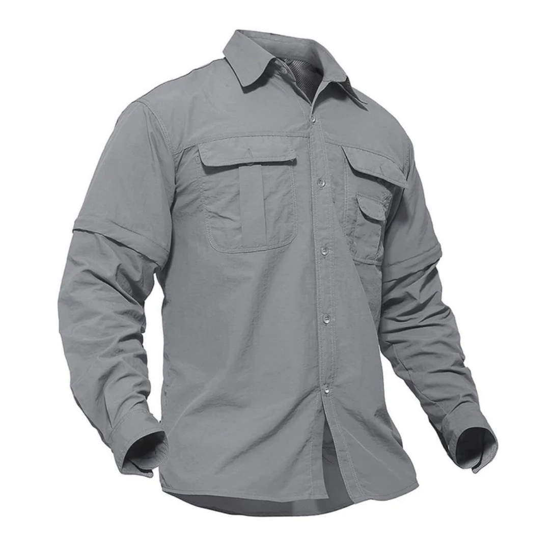 Zip-off Outdoor Shirt - Arvo-Grey-S-State of Style