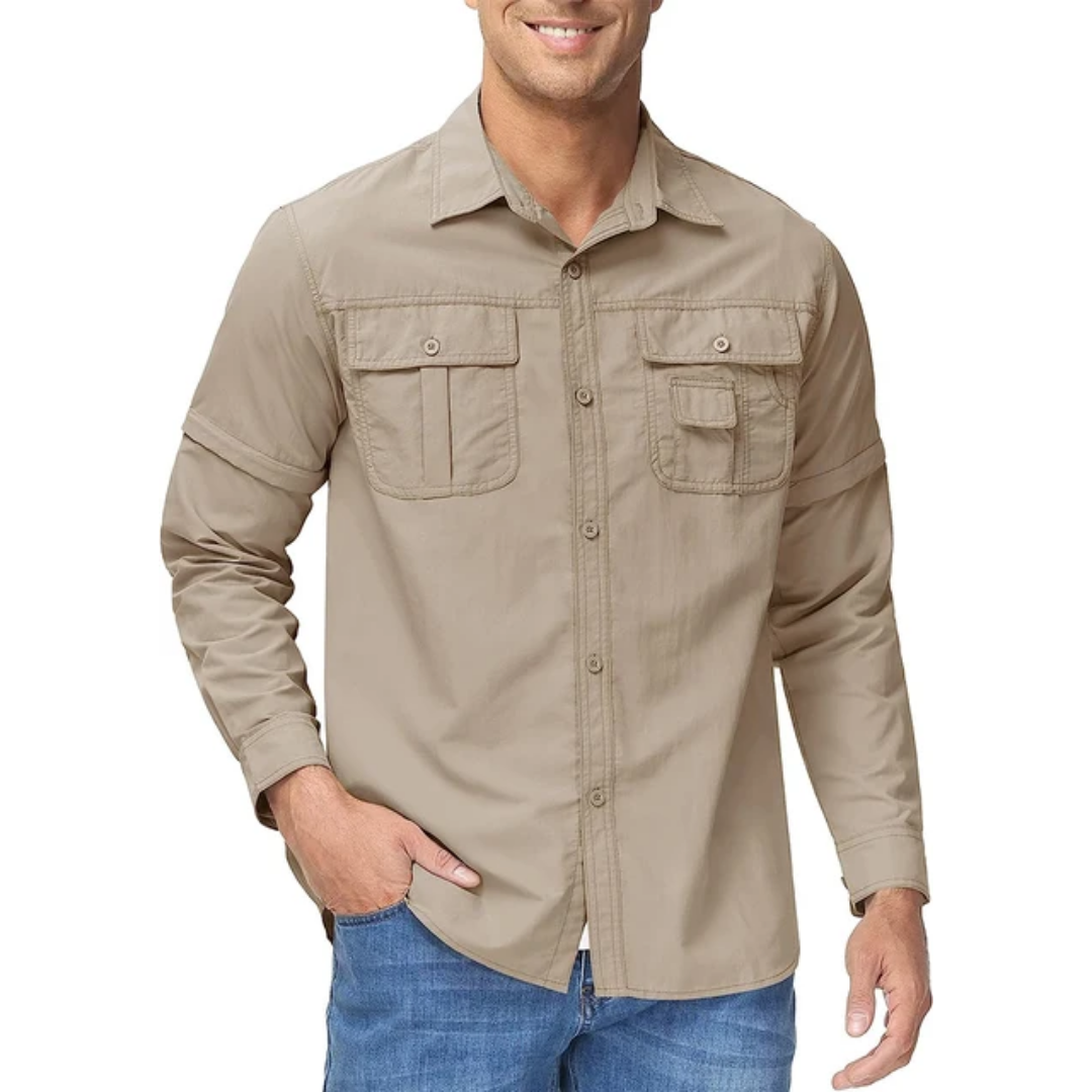 Zip-off Outdoor Shirt - Arvo-Olive green-S-State of Style