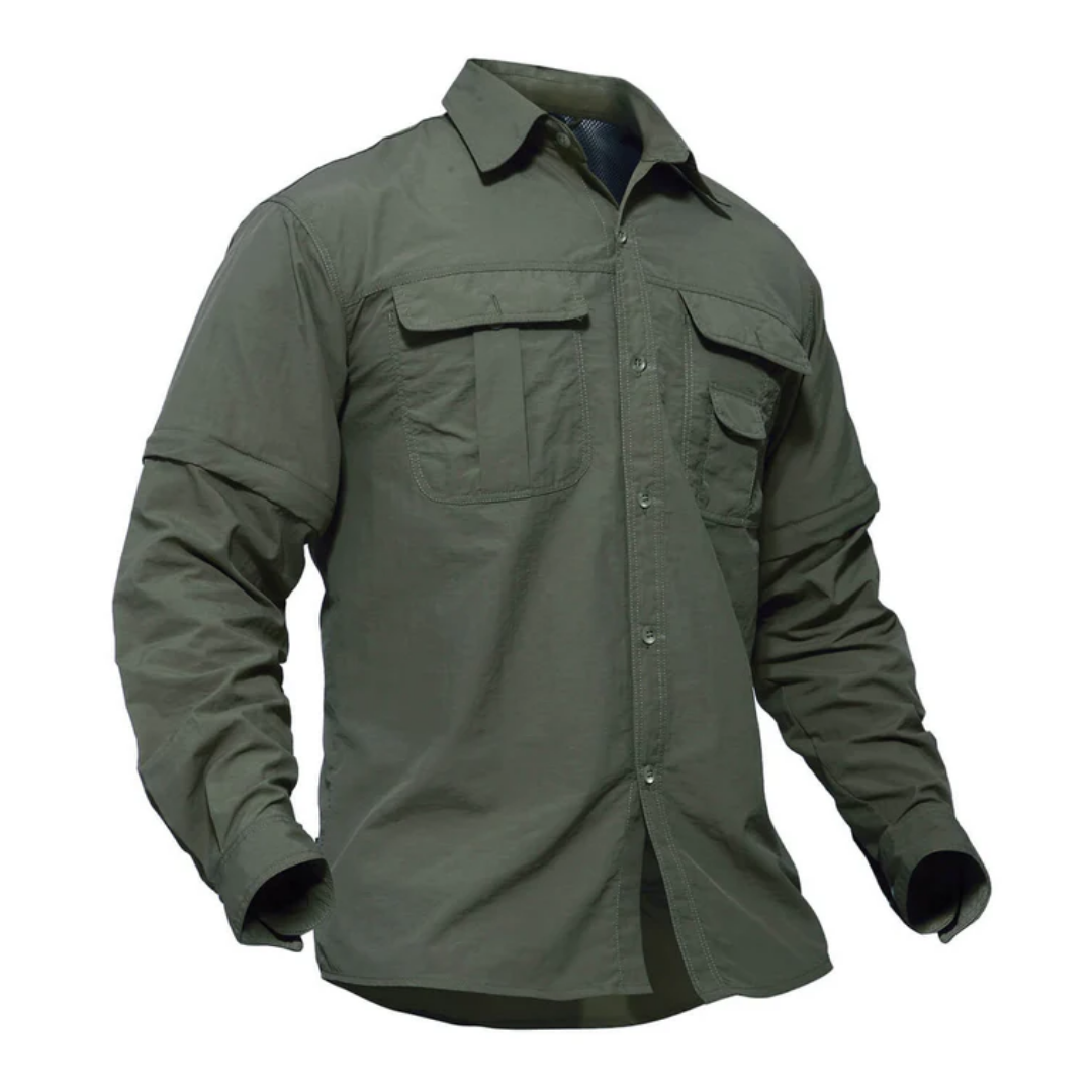 Zip-off Outdoor Shirt - Arvo-Olive green-S-State of Style