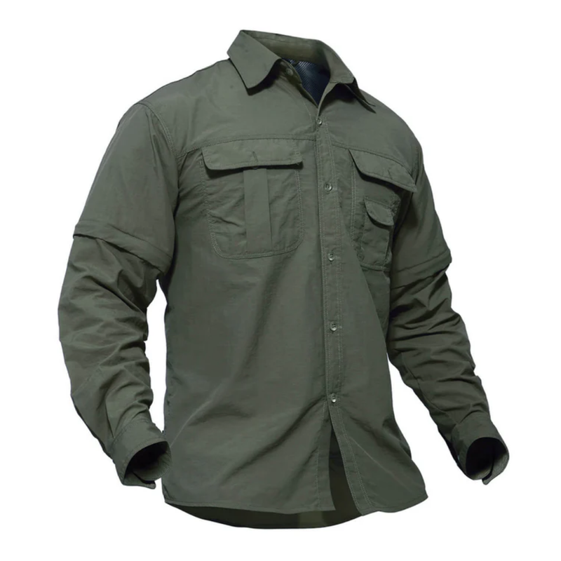 Zip-off Outdoor Shirt - Arvo-Olive green-S-State of Style