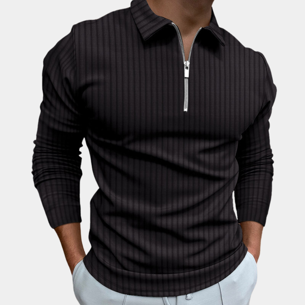 Zip Sweater - Bennett-Black-S-State of Style