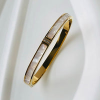 ZIRCON INLAY BRACELET-Double W gold-58-60mm-State of Style