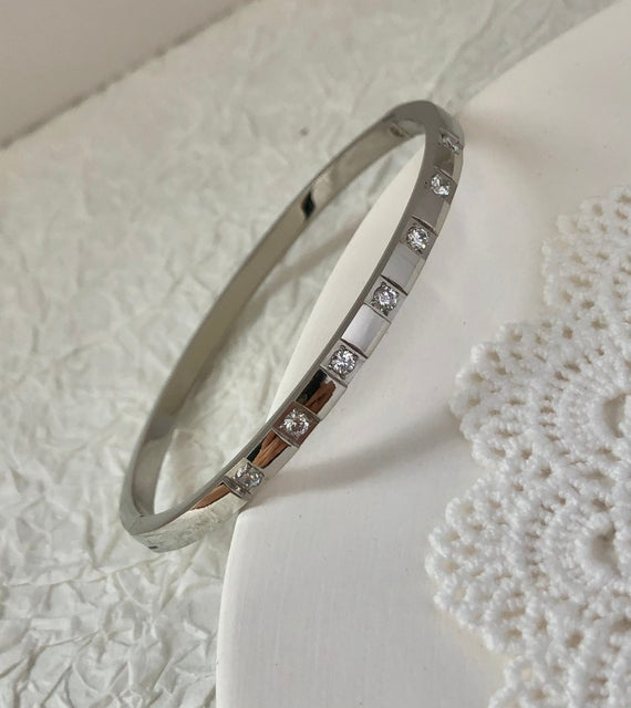 ZIRCON INLAY BRACELET-Silvertip-58-60mm-State of Style