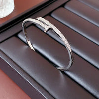 Zircon Nail Design Bracelet | Elegant and Sparkling-Silver-State of Style