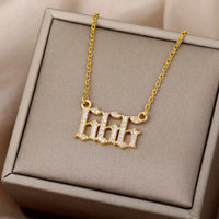 Zirconia Angel Numbers Necklace - Seraphina-Gold-777-State of Style