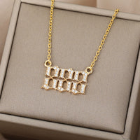 Zirconia Angel Numbers Necklace - Seraphina-Gold-777-State of Style