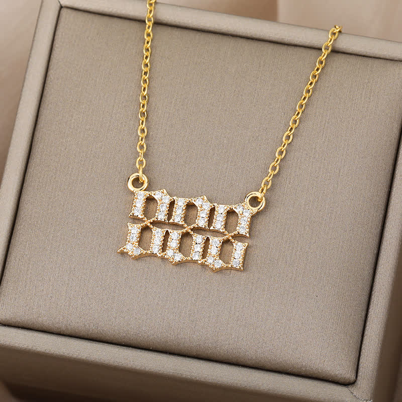 Zirconia Angel Numbers Necklace - Seraphina-Gold-777-State of Style