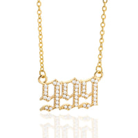 Zirconia Angel Numbers Necklace - Seraphina-Gold-999-State of Style