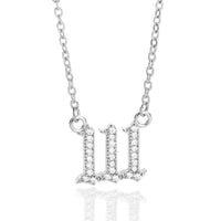 Zirconia Angel Numbers Necklace - Seraphina-Silver-111-State of Style