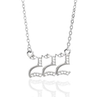 Zirconia Angel Numbers Necklace - Seraphina-Silver-222-State of Style