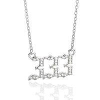 Zirconia Angel Numbers Necklace - Seraphina-Silver-333-State of Style