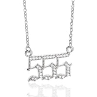 Zirconia Angel Numbers Necklace - Seraphina-Silver-555-State of Style