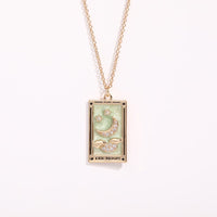 Zirconia Gold-Plated Tarot Teardrop Pendant Necklace – Amara-The Moon-State of Style