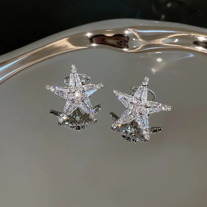 Zirconia Ster Earrings/Ear Cuff - Lyric-Ear Cuff-State of Style