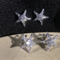 Zirconia Ster Earrings/Ear Cuff - Lyric-Earrings-State of Style