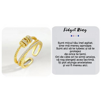 Zirconium Fidget Ring | Stress Relief Jewellery-Gold-State of Style
