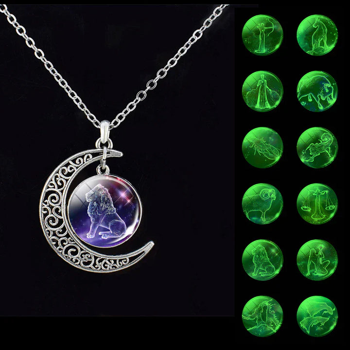 Zodiac Moon Necklace | Celestial Jewellery | Unique Pendant-Aries-State of Style