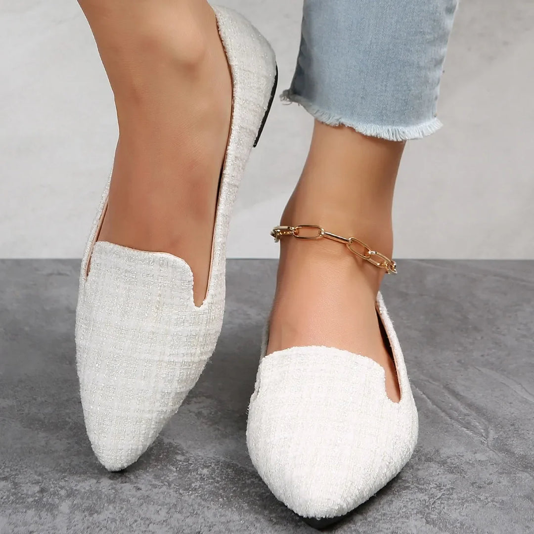 Zoë - Orthopedische Elegante Witte Loafers-35-State of Style