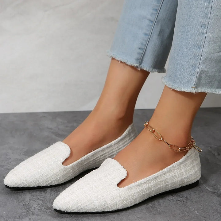 Zoë - Orthopedische Elegante Witte Loafers-35-State of Style